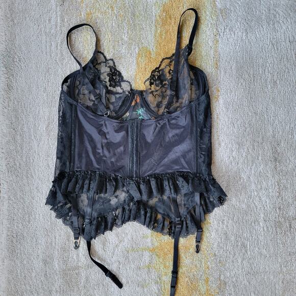 Lace Panel Plus Size Bustier Sz 42, 44 - Picture 2 of 14